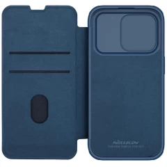 Apple iPhone 15 Pro Max case blue NILLKIN QIN PRO LEATHER (CLOTH VERSION)