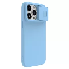 Apple iPhone 15 Pro Max case blue NILLKIN CAMSHIELD SILKY SILICONE