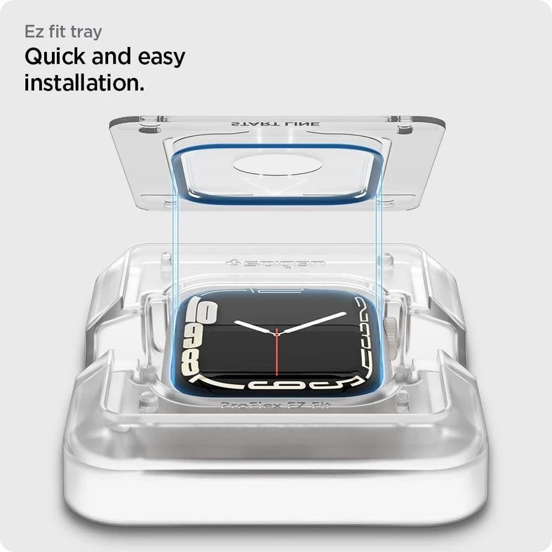 Apple Watch 9 защитное стекло  SPIGEN PROFLEX EZ-FIT (45mm) 2-pack