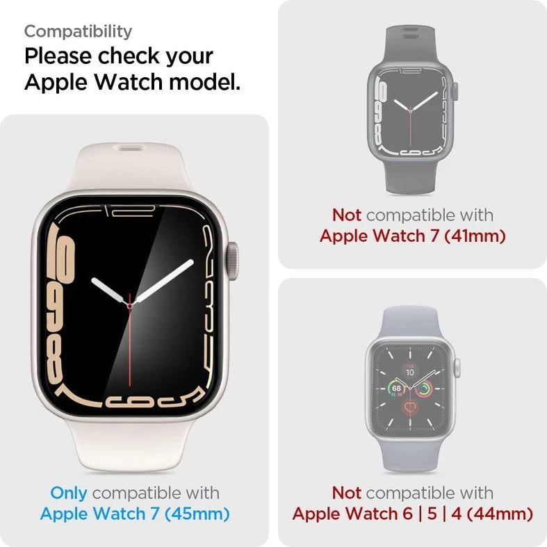 Apple Watch 9 защитное стекло  SPIGEN PROFLEX EZ-FIT (45mm) 2-pack