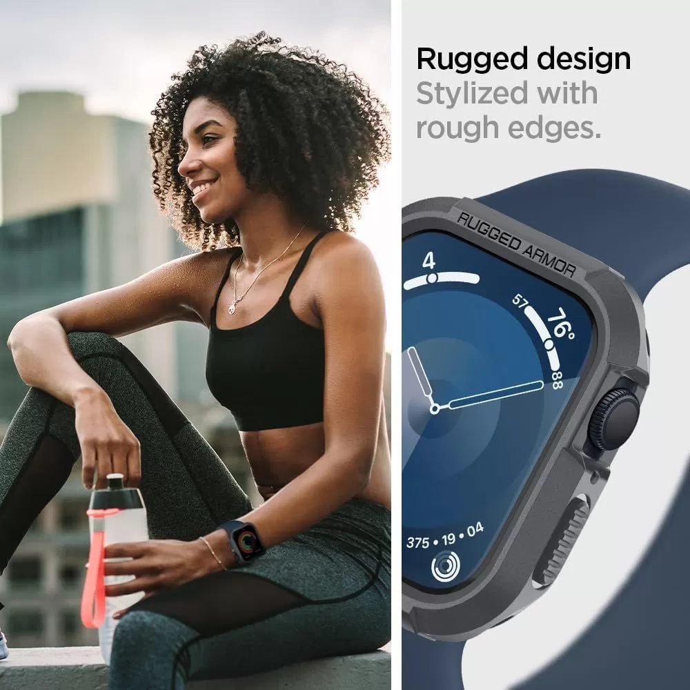 Apple Watch 9 чехол  SPIGEN RUGGED ARMOR (44/45 MM)
