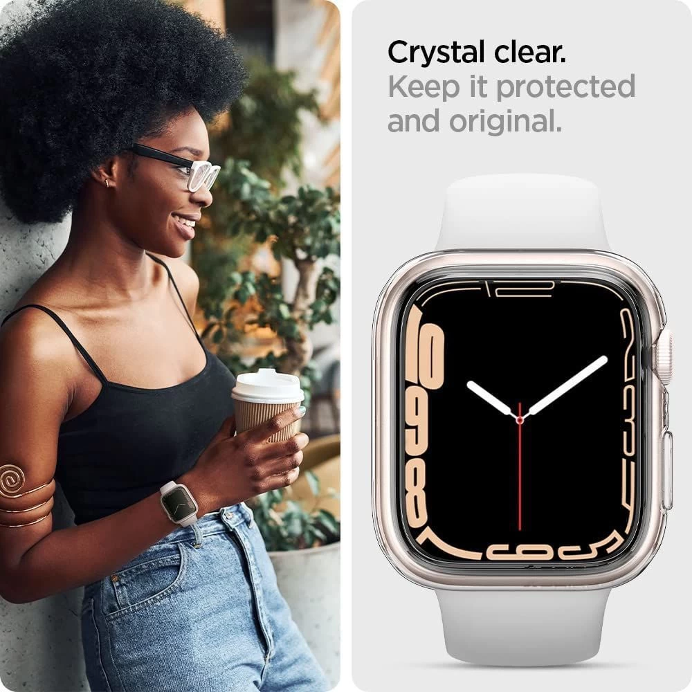 Apple Watch 9 phone case transparent SPIGEN LIQUID CRYSTAL (44/45mm)