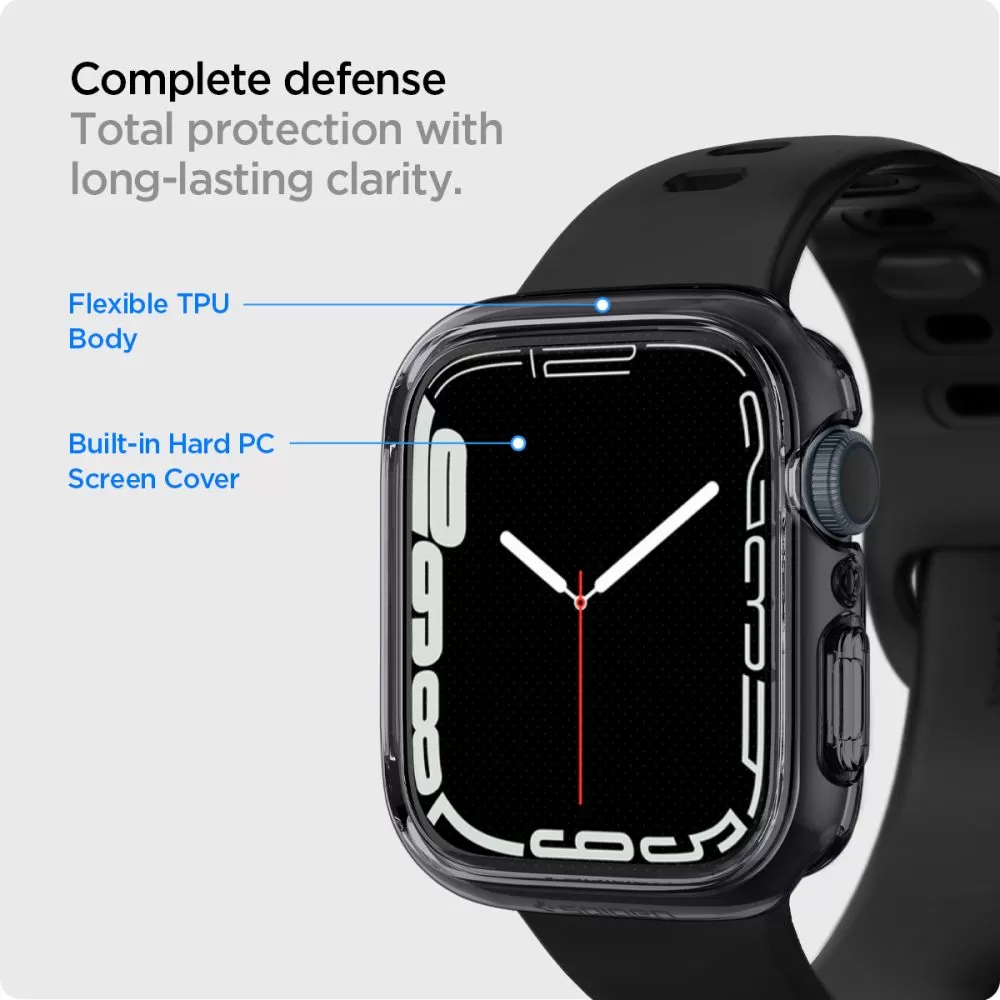 Apple Watch 9 phone case transparent SPIGEN ULTRA HYBRID (45 MM)