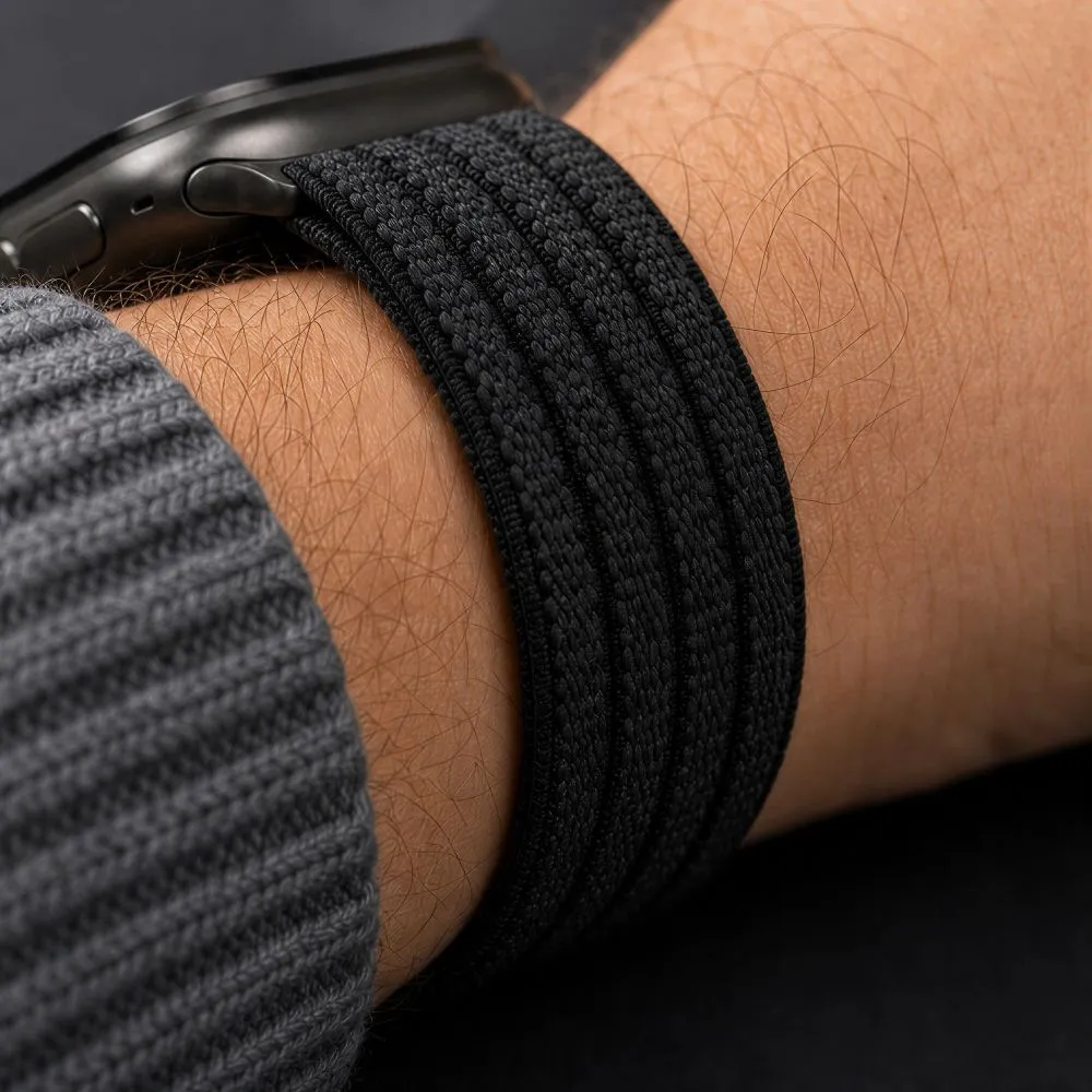 Apple Watch 9 Nutikellade rihmad must TECH-PROTECT NYLON SPORT (44/45/46/49 MM)