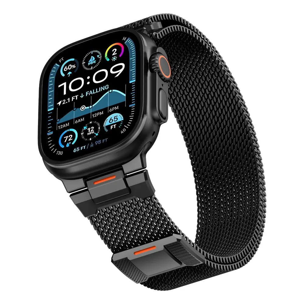 Apple Watch 9 Viedpulksteņu siksniņas melns TECH-PROTECT MILANO VANGUARD (44/45/46 MM)