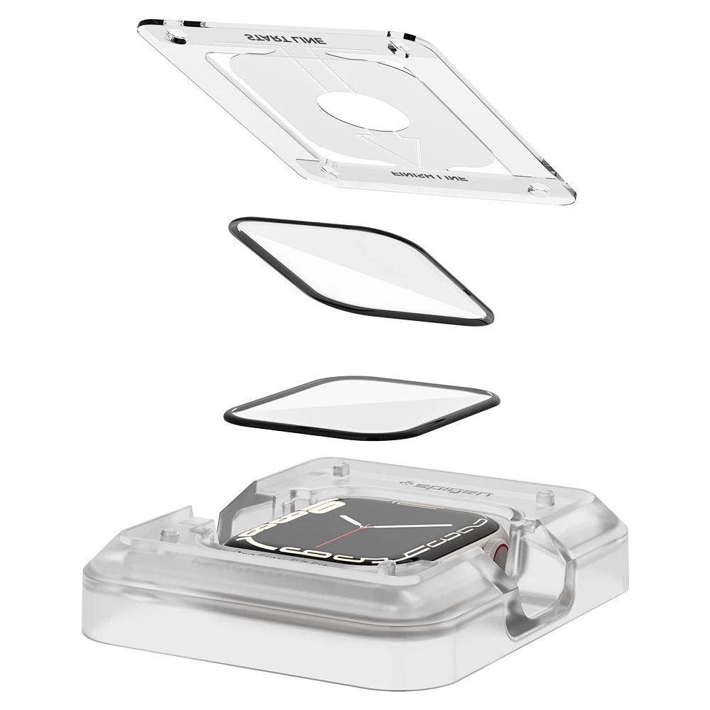 Apple Watch 9 защитное стекло SPIGEN PROFLEX EZ-FIT (45mm) 2-pack