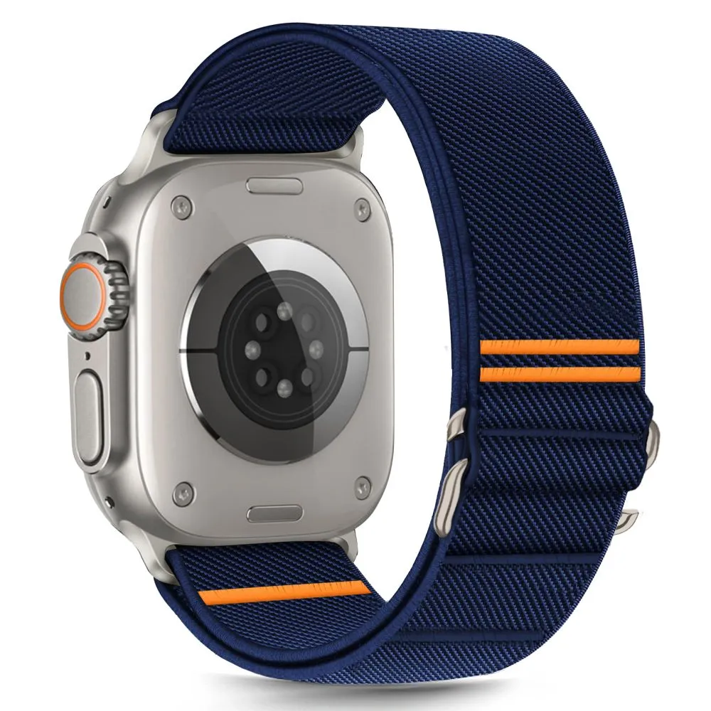 Apple Watch 9 ремень синий TECH-PROTECT NYLON SLIP (44/45/46/49 MM)