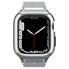 Apple Watch 9 skal, fodral silver SPIGEN METAL FIT ”PRO” (44/45 mm)