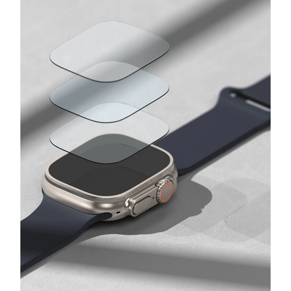Apple Watch Ultra 2 / 3 viedpulksteņa aizsargstikls  RINGKE ID FC (49mm) (4-pack)