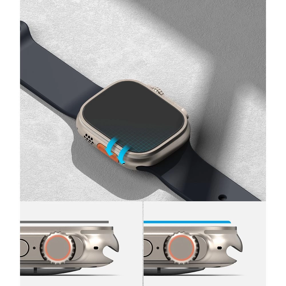 Apple Watch Ultra 2 / 3 viedpulksteņa aizsargstikls  RINGKE ID FC (49mm) (4-pack)