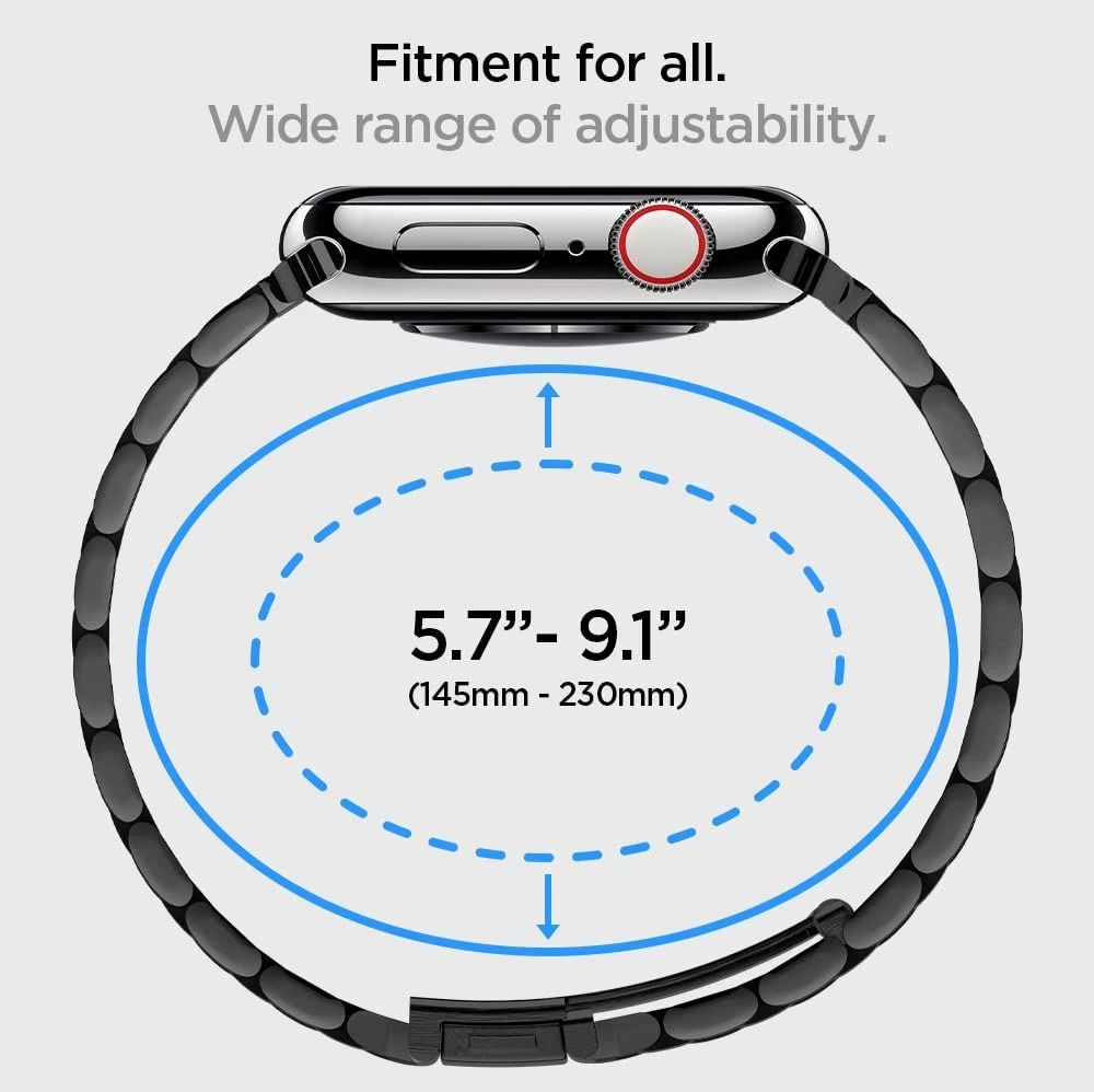 Apple Watch Ultra 2 / 3 Nutikellade rihmad must SPIGEN Modern Fit Band (49mm)