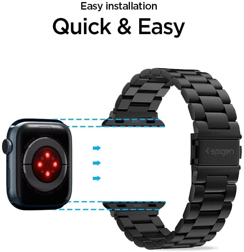 Apple Watch Ultra 2 / 3 Nutikellade rihmad must SPIGEN Modern Fit Band (49mm)
