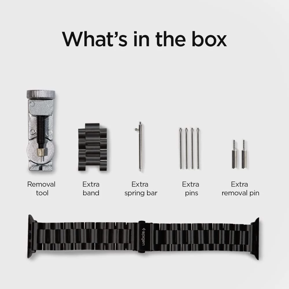 Apple Watch Ultra 2 / 3 Nutikellade rihmad must SPIGEN Modern Fit Band (49mm)