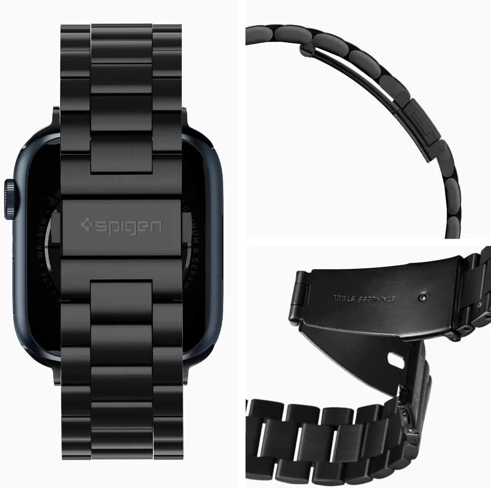 Apple Watch Ultra 2 / 3 Nutikellade rihmad must SPIGEN Modern Fit Band (49mm)