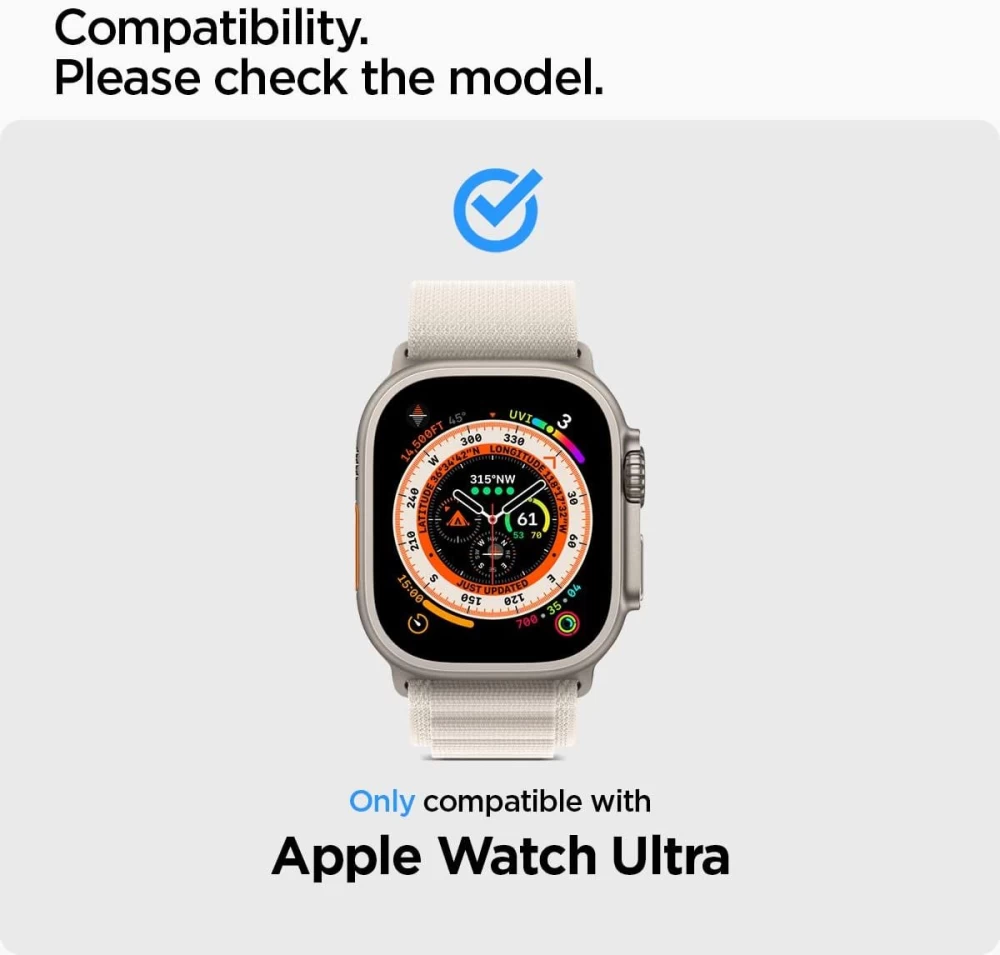 Apple Watch Ultra 2 Tempered glass  SPIGEN GLAS.TR ”EZ FIT” 2-PACK (49mm)