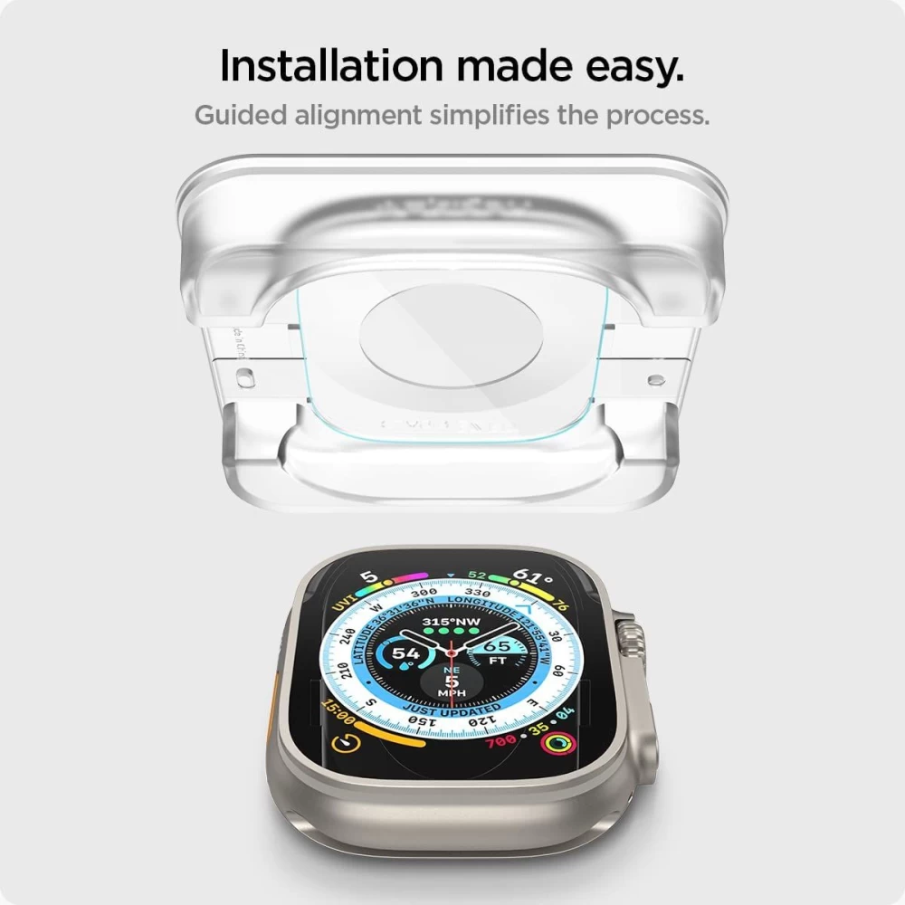 Apple Watch Ultra 2 Tempered glass  SPIGEN GLAS.TR ”EZ FIT” 2-PACK (49mm)