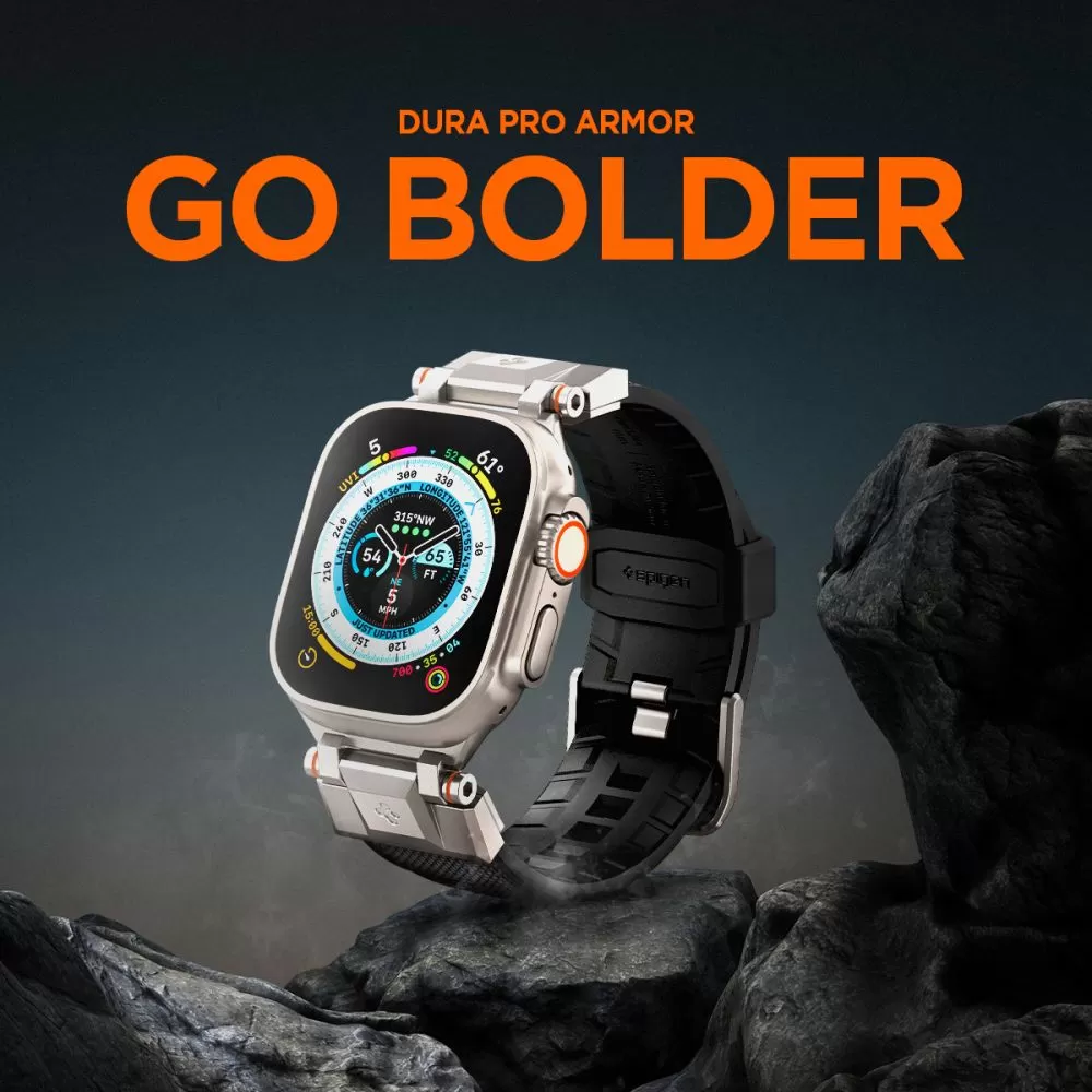 Apple Watch Ultra 2 siksniņa melns SPIGEN DURAPRO ARMOR ULTRA (49 MM)
