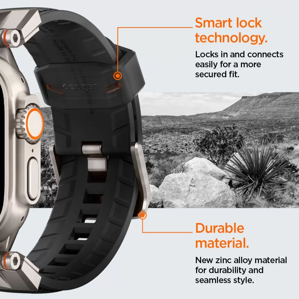 Apple Watch Ultra 2 siksniņa melns SPIGEN DURAPRO ARMOR ULTRA (49 MM)