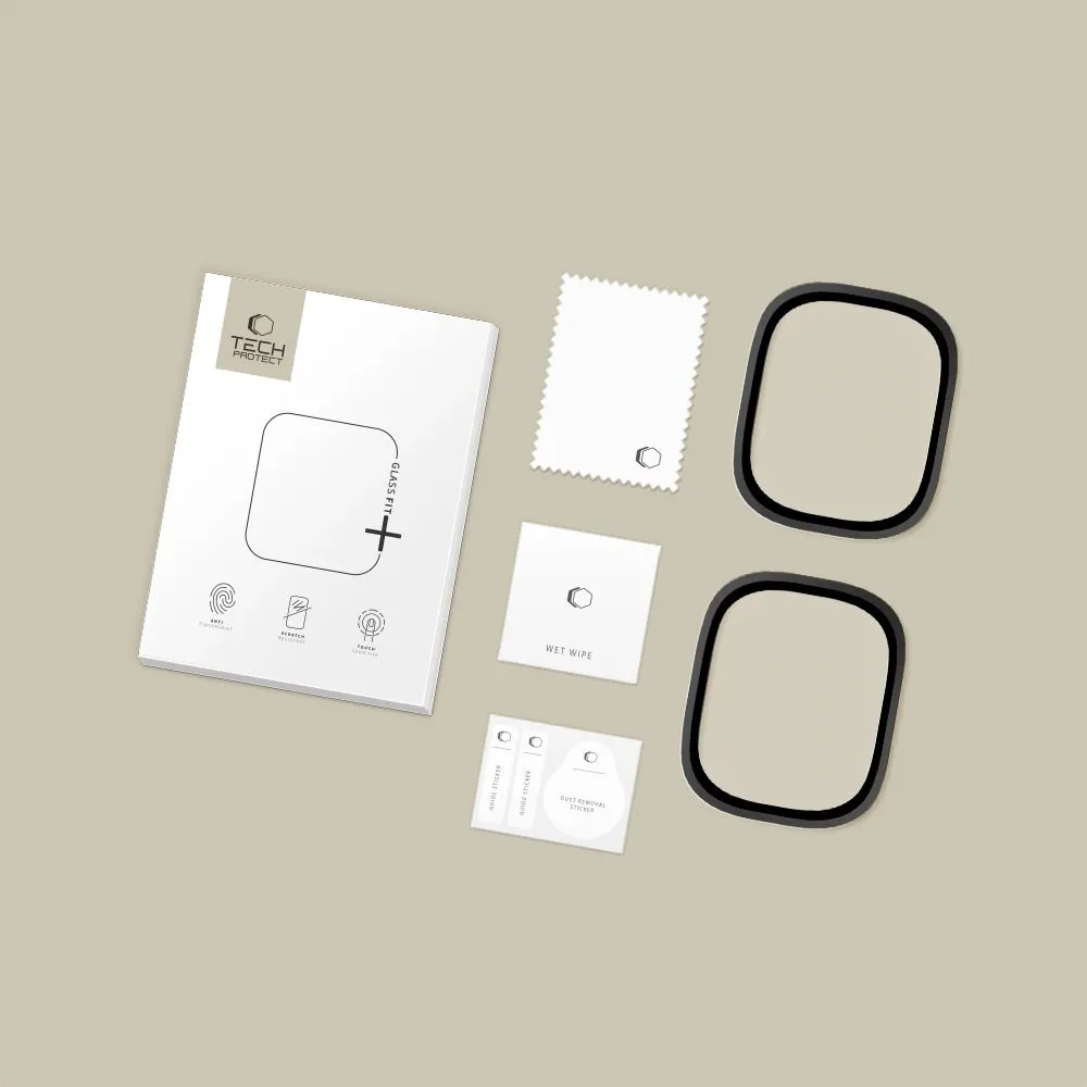 Apple Watch Ultra 2 / 3 aizsargstikls  TECH-PROTECT GLASS RING 2-PACK (49 MM)
