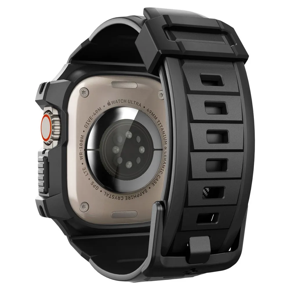 Apple Watch Ultra 2 / 3 rihm must SPIGEN RUGGED ARMOR ”PRO” (49 MM)