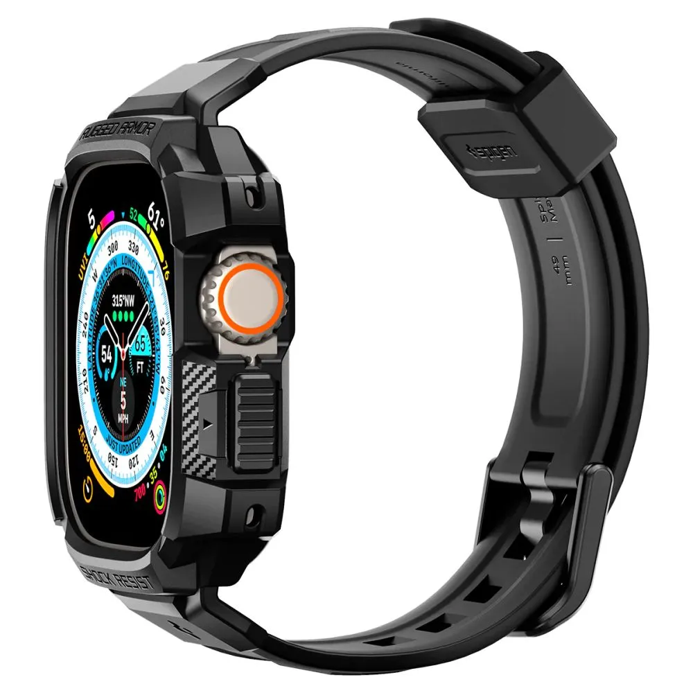 Apple Watch Ultra 2 / 3 rihm must SPIGEN RUGGED ARMOR ”PRO” (49 MM)