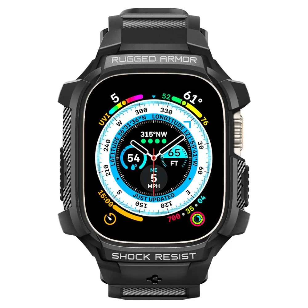 Apple Watch Ultra 2 / 3 rihm must SPIGEN RUGGED ARMOR ”PRO” (49 MM)