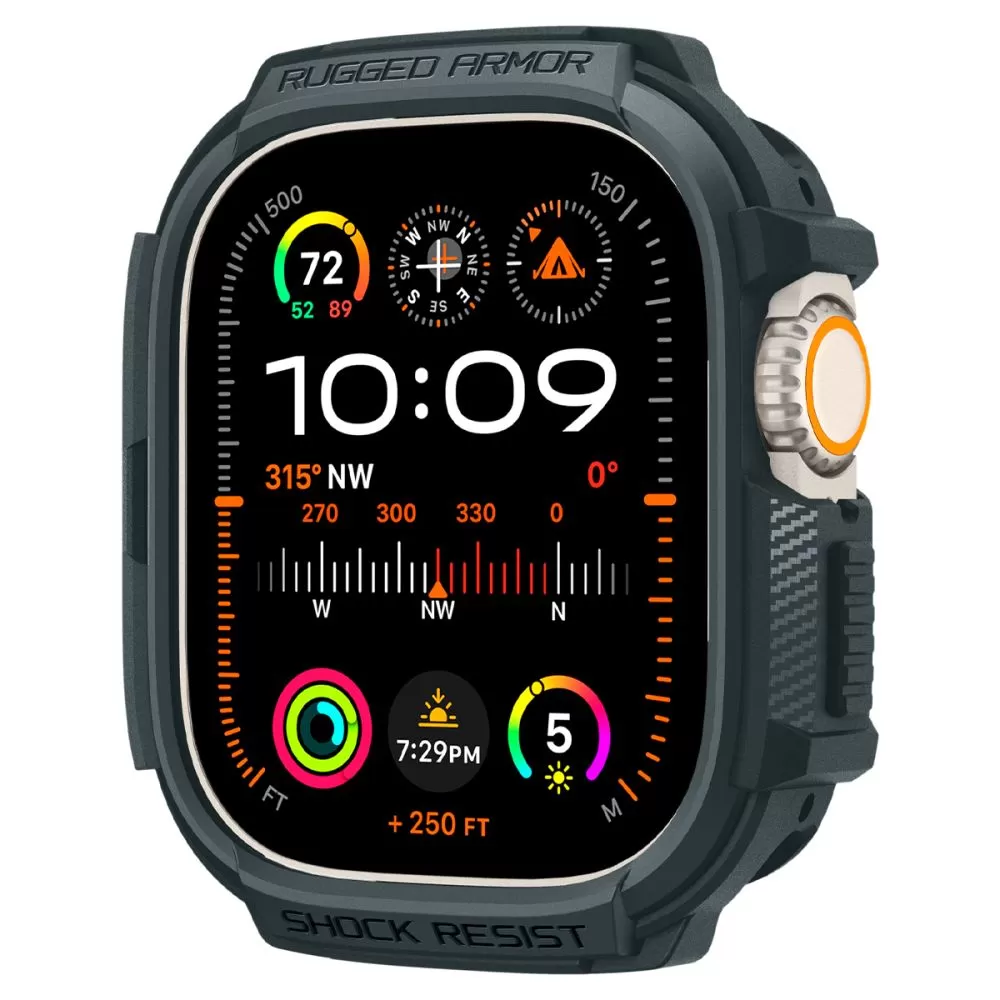 Apple Watch Ultra 2 vāciņš zaļš SPIGEN RUGGED ARMOR (49 MM)