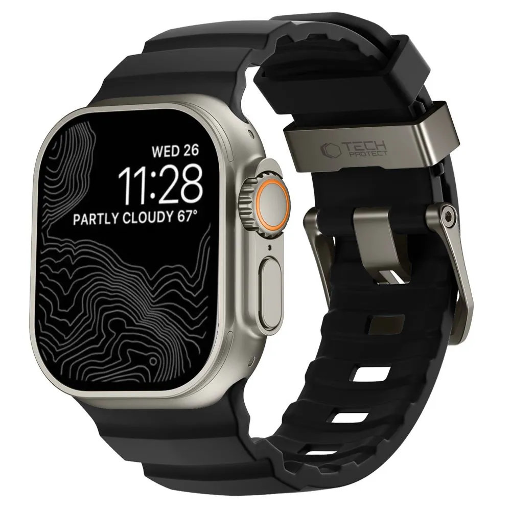 Apple Watch Ultra 2 / 3 Viedpulksteņu siksniņas melns TECH-PROTECT MOTION (49 MM)