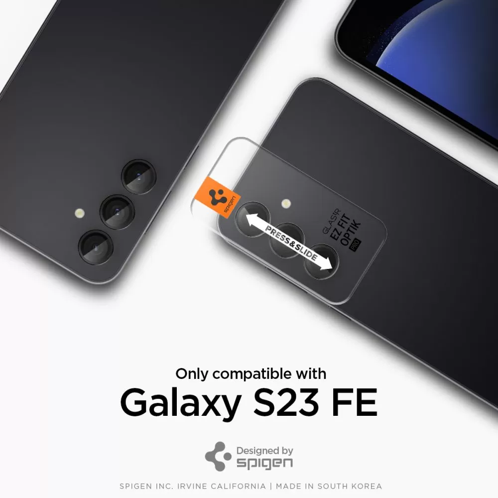 Samsung Galaxy S23 FE skärmskydd  SPIGEN OPTIK.TR ”EZ FIT” CAMERA PROTECTOR 2-PACK