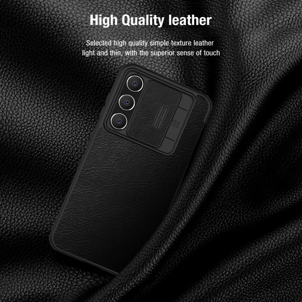 Samsung Galaxy S23 FE чехол коричневый NILLKIN QIN PRO LEATHER