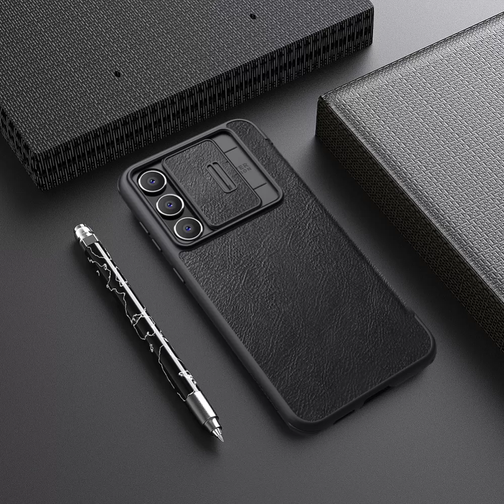 Samsung Galaxy S23 FE чехол коричневый NILLKIN QIN PRO LEATHER