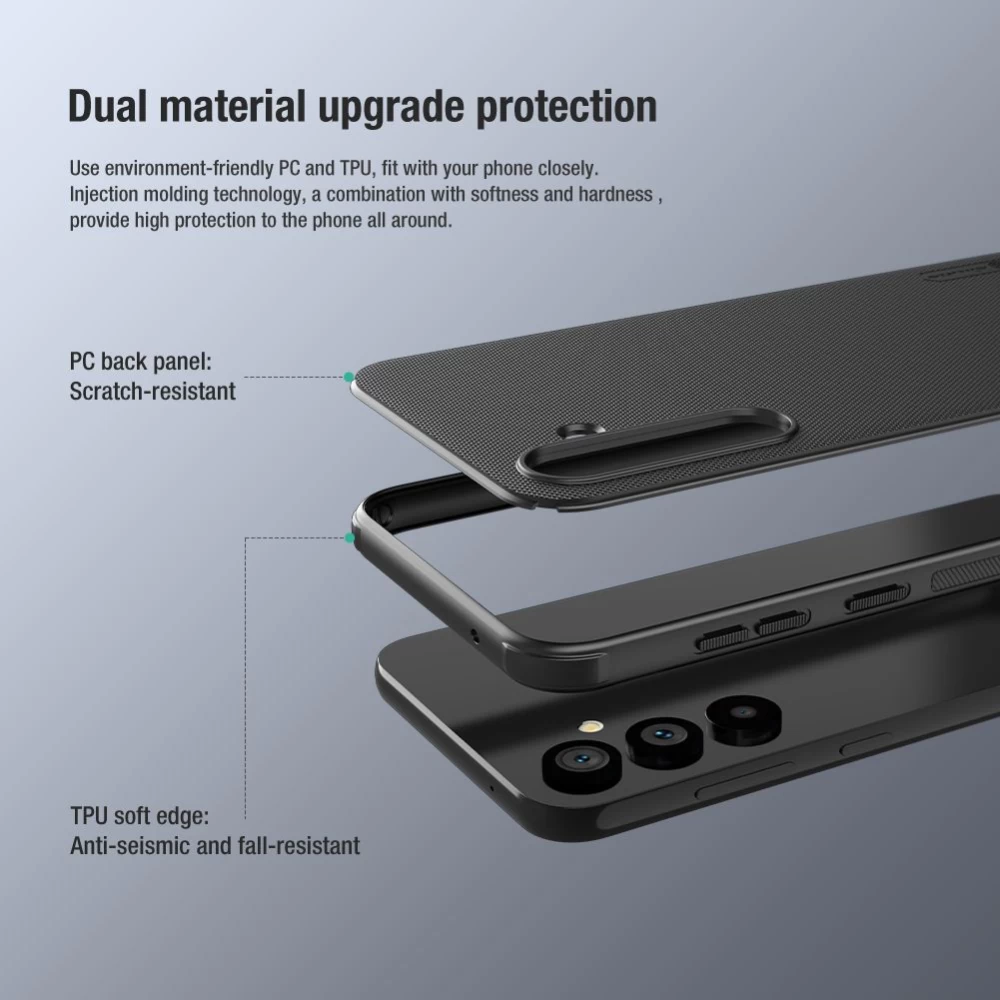 Samsung Galaxy S23 FE чехол синий NILLKIN SUPER FROSTED SHIELD PRO