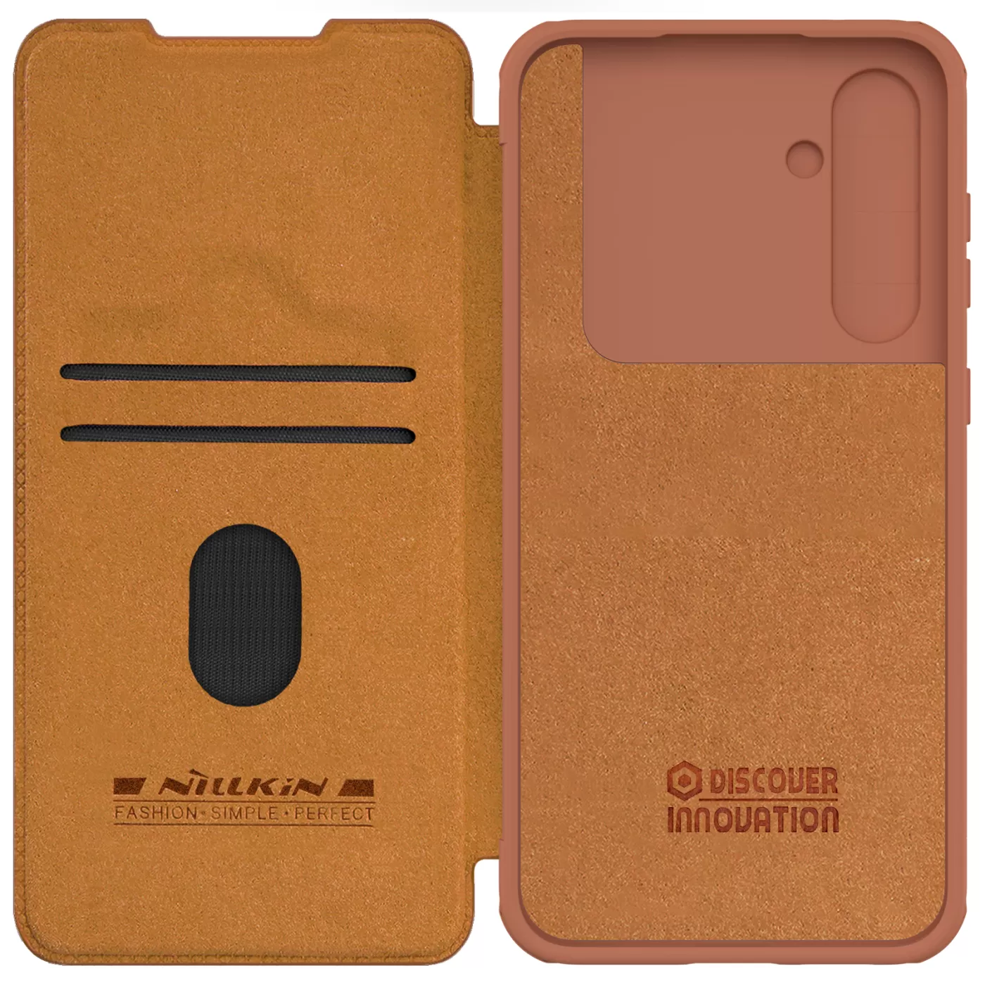 Samsung Galaxy S23 FE чехол коричневый NILLKIN QIN PRO LEATHER