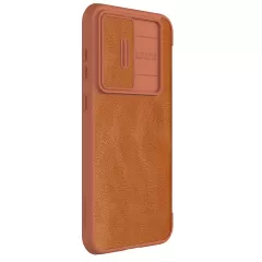 Samsung Galaxy S23 FE чехол коричневый NILLKIN QIN PRO LEATHER