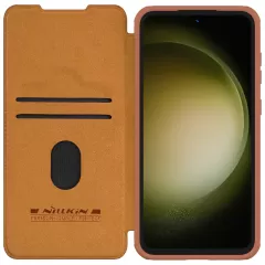 Samsung Galaxy S23 FE чехол коричневый NILLKIN QIN PRO LEATHER