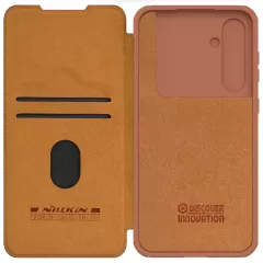 Samsung Galaxy S23 FE чехол коричневый NILLKIN QIN PRO LEATHER