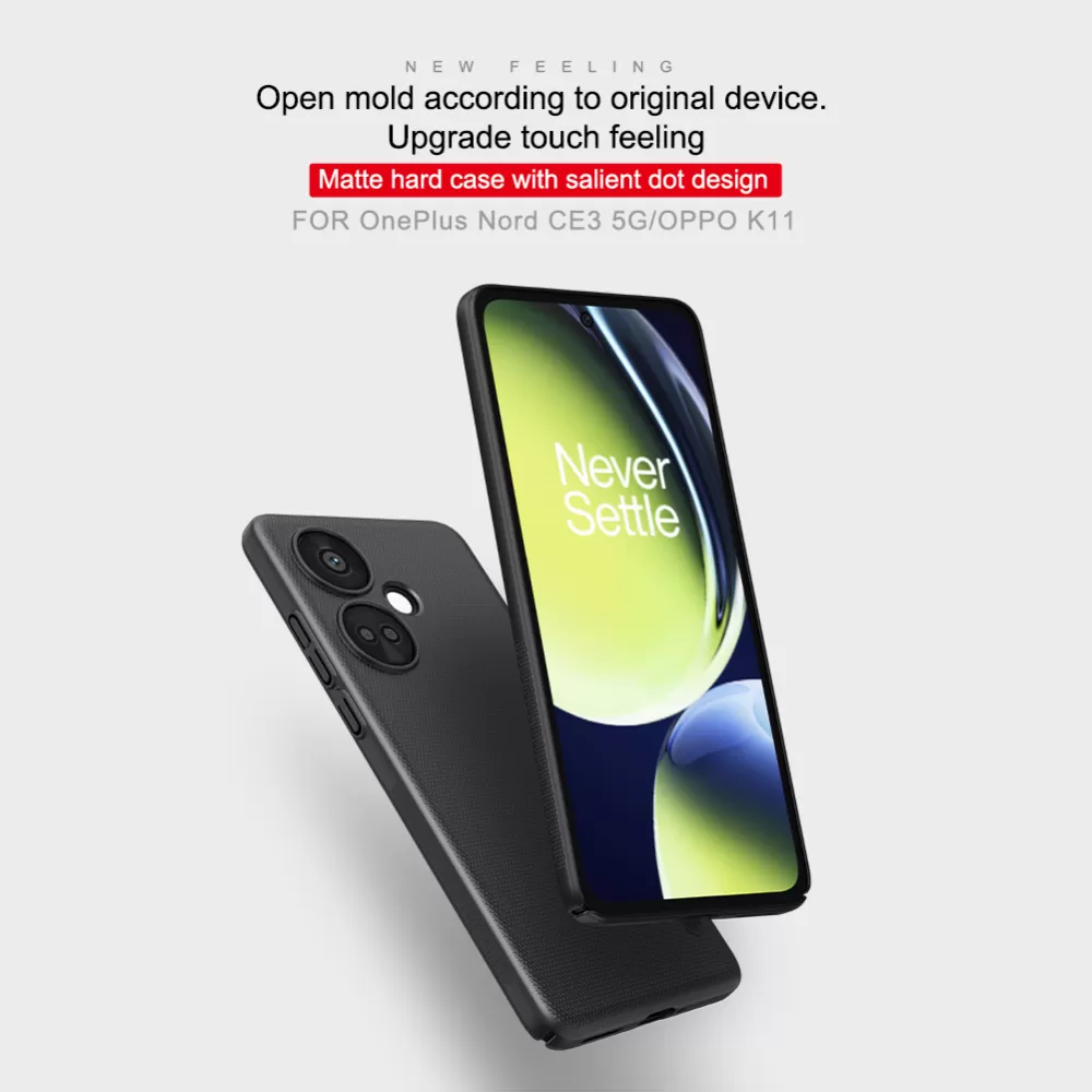 OnePlus Nord CE 3 5G dėklas baltas NILLKIN SUPER FROSTED SHIELD CE3