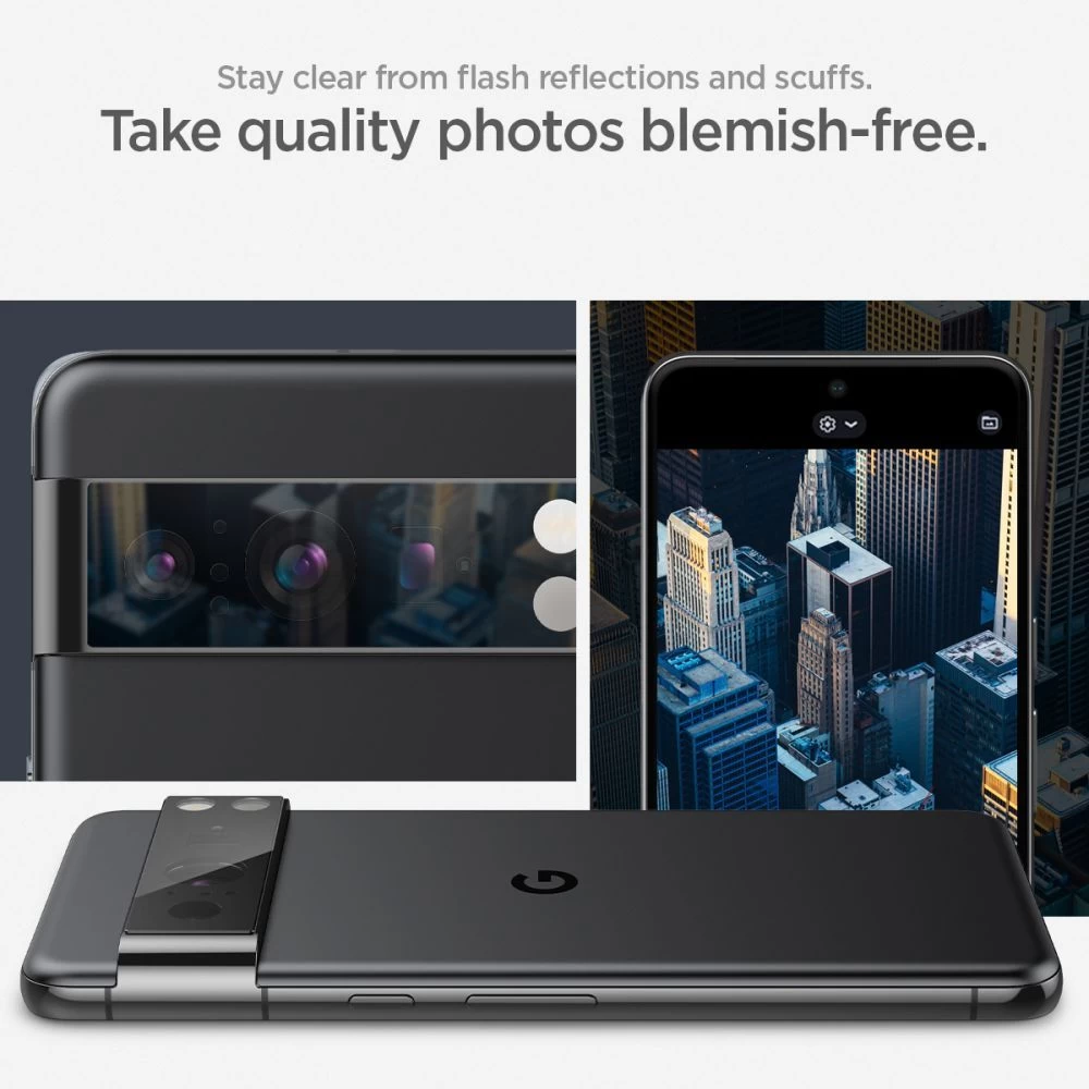 Google Pixel 8 skärmskydd  SPIGEN OPTIK.TR ”EZ FIT” CAMERA PROTECTOR 2-PACK