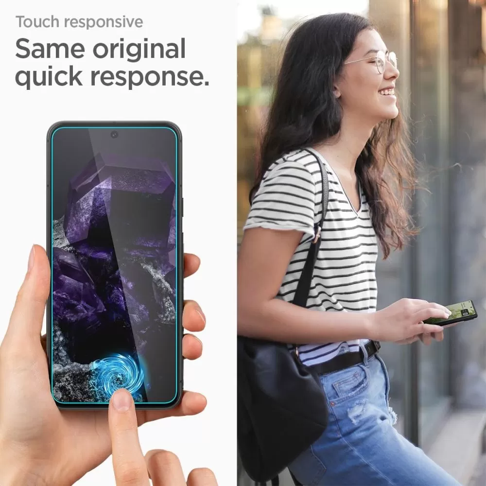 Google Pixel 8 skärmskydd  SPIGEN ALM GLAS.TR 2-PACK