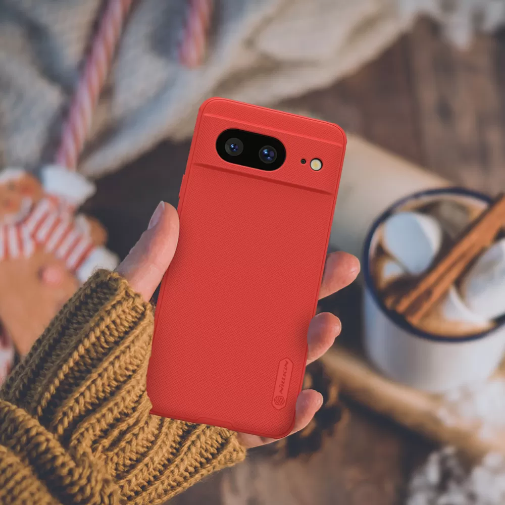 Google Pixel 8 case red NILLKIN SUPER FROSTED SHIELD PRO