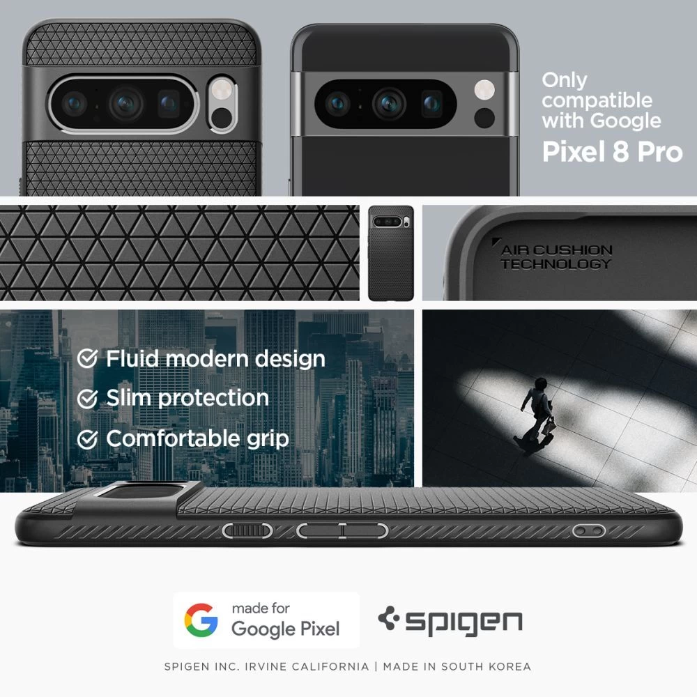 Google Pixel 8 Pro dėklas Juoda SPIGEN LIQUID AIR