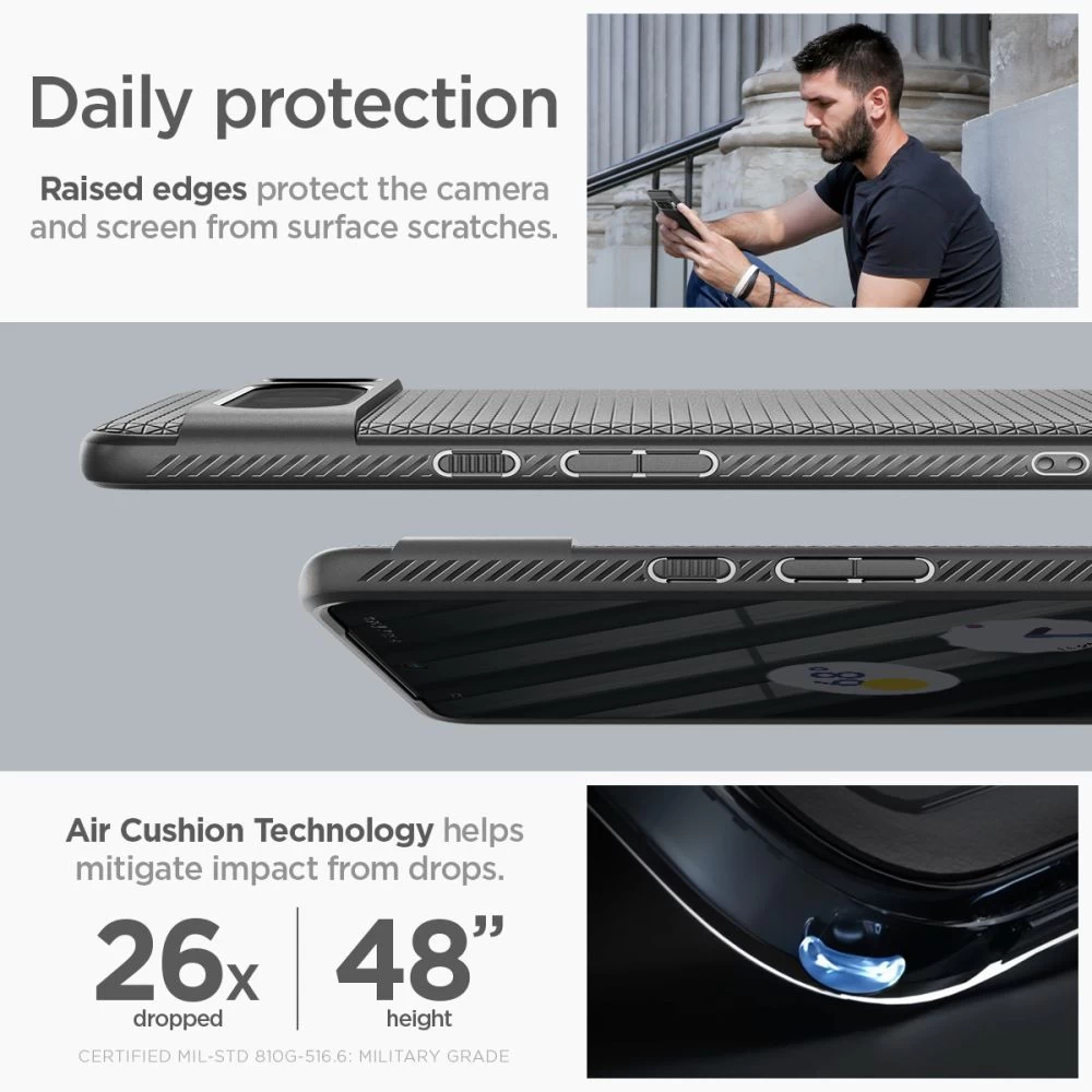 Google Pixel 8 Pro dėklas Juoda SPIGEN LIQUID AIR