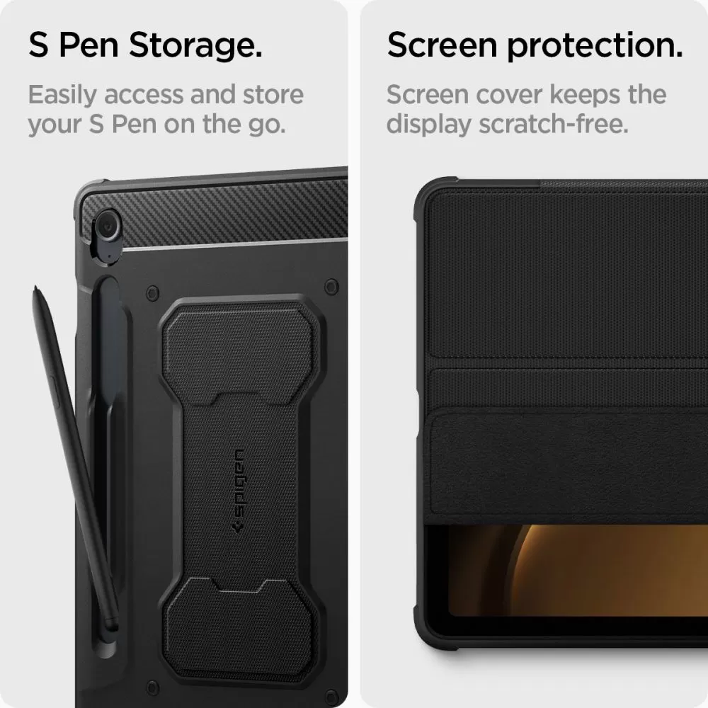 Samsung Galaxy Tab S9 FE tahvelarvuti ümbris must SPIGEN RUGGED ARMOR ”PRO” 10.9 X510 / X516B