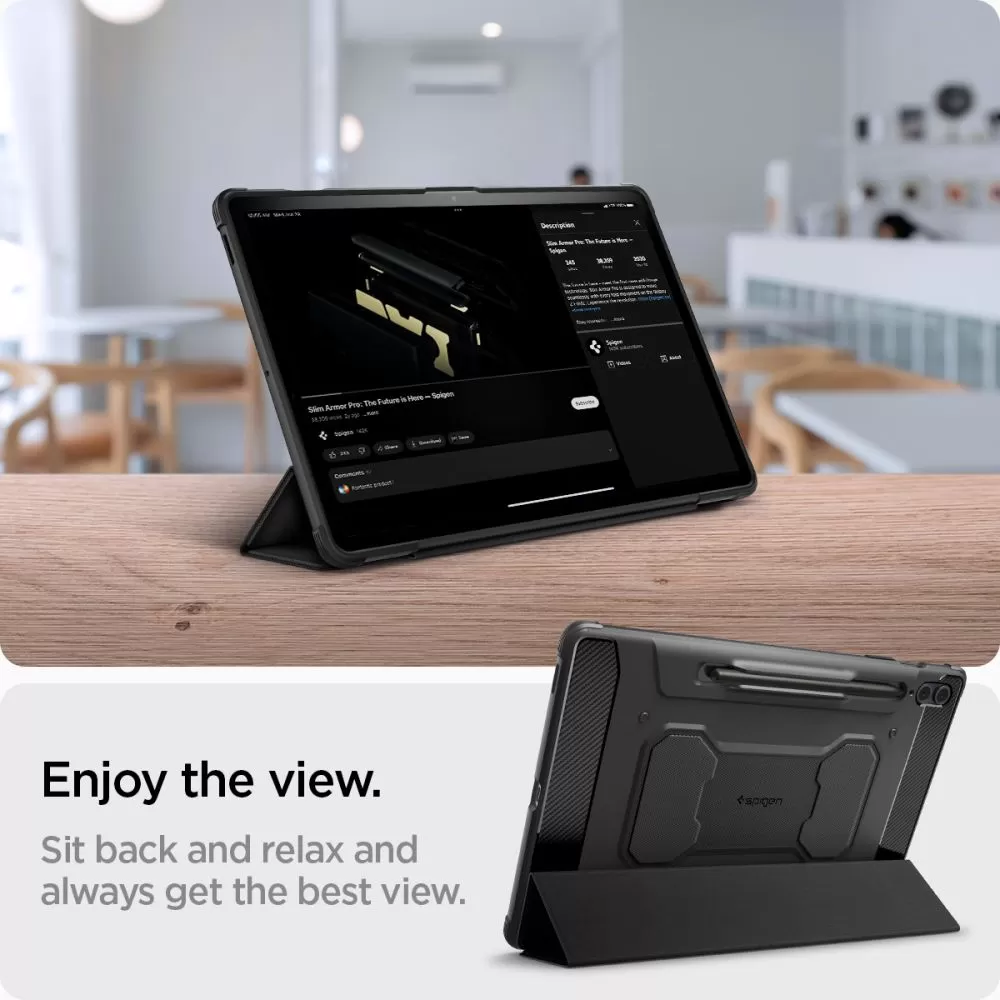 Samsung Galaxy Tab S9 FE Plus tahvelarvuti ümbris must SPIGEN RUGGED ARMOR ”PRO” 12.4 X610 / X616B
