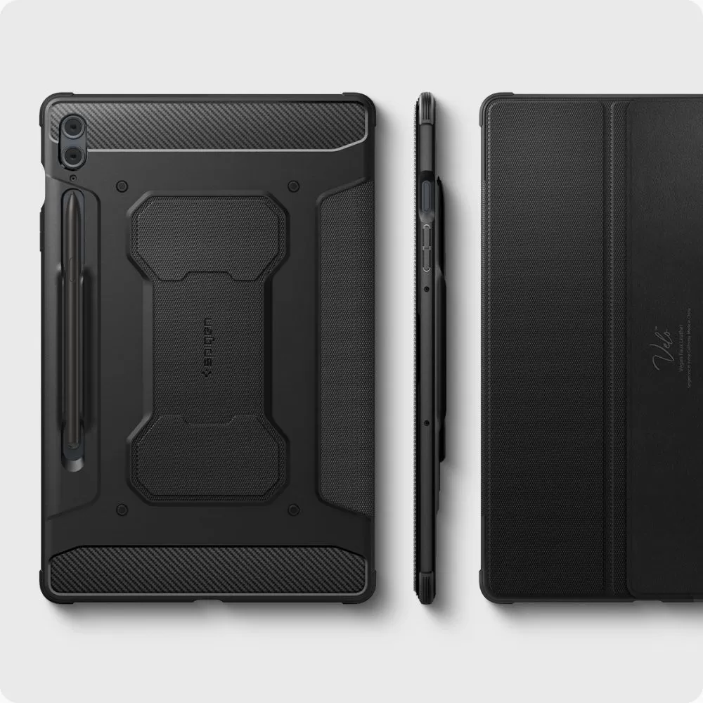Samsung Galaxy Tab S9 FE Plus tahvelarvuti ümbris must SPIGEN RUGGED ARMOR ”PRO” 12.4 X610 / X616B