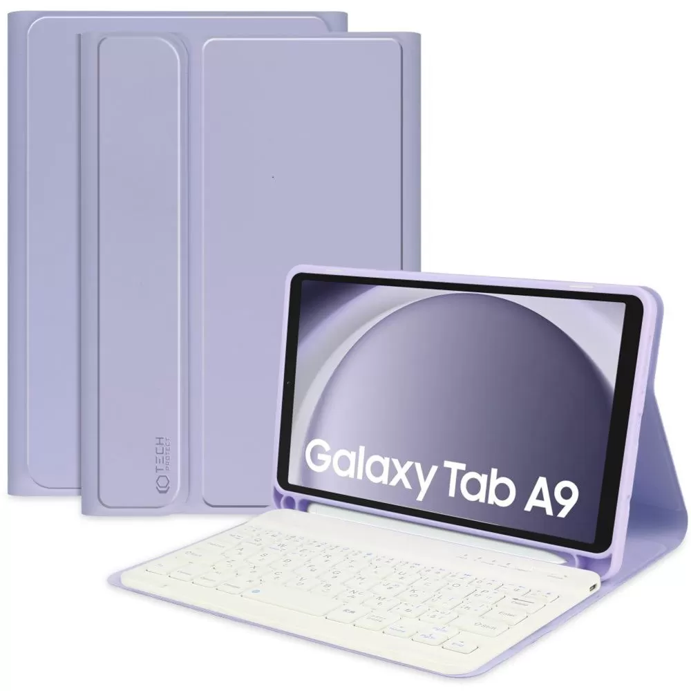 Samsung Galaxy Tab A9 maciņš TECH-PROTECT SC PEN + KEYBOARD 8.7 X110 / X115