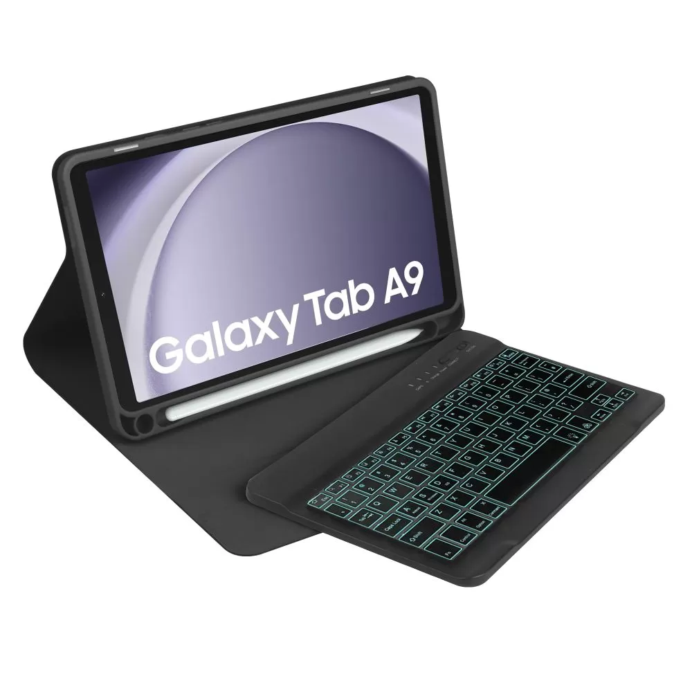 Samsung Galaxy Tab A9 maciņš melns TECH-PROTECT SC PEN + KEYBOARD 8.7 X110 / X115