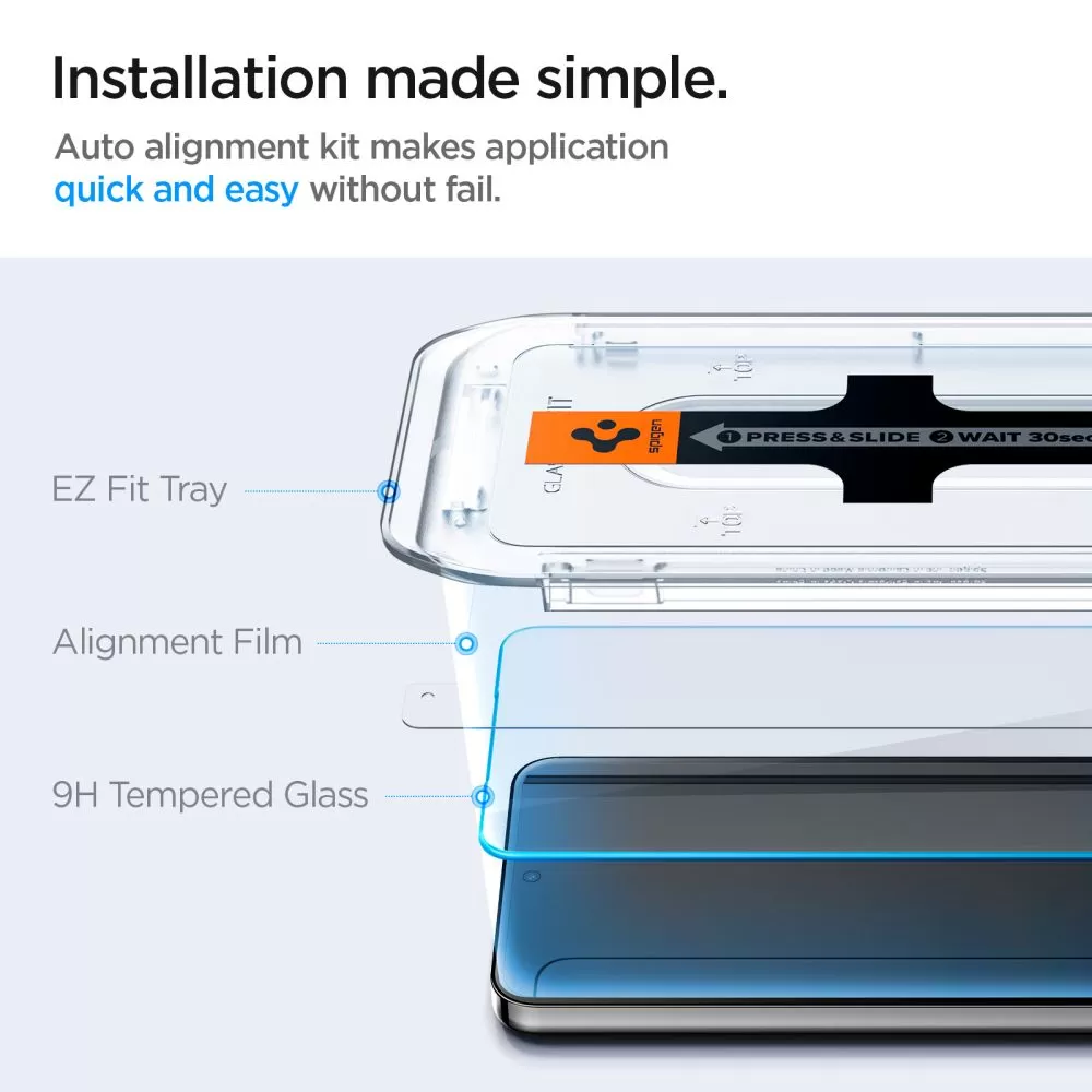 Samsung Galaxy S24 Tempered glass  SPIGEN GLAS.TR ”EZ FIT” 2-PACK