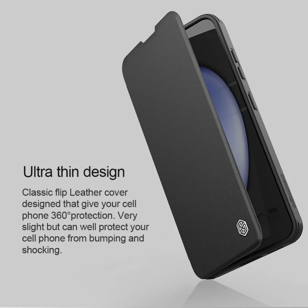 Samsung Galaxy S24 maciņš brūns NILLKIN QIN PROP LEATHER