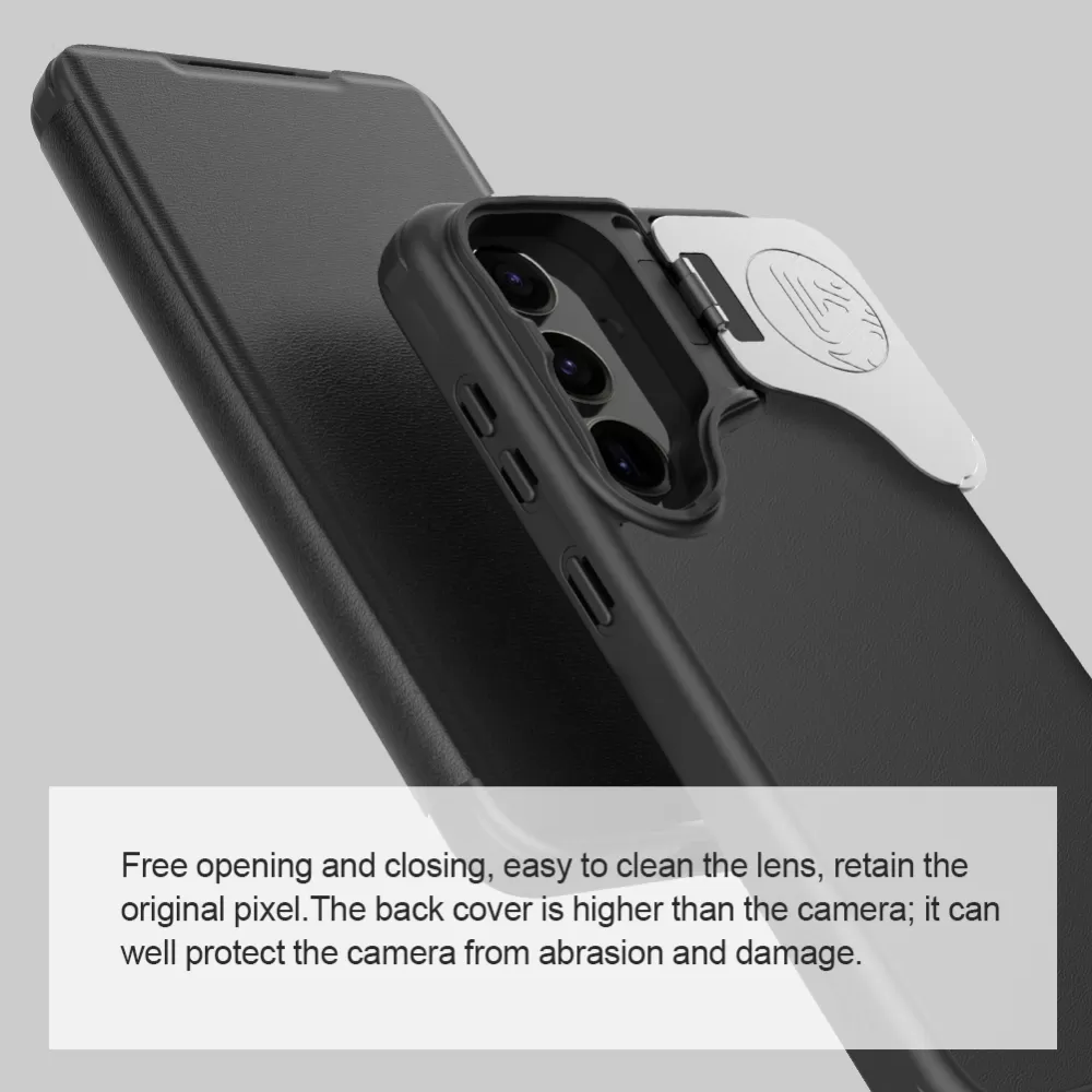 Samsung Galaxy S24 maciņš brūns NILLKIN QIN PROP LEATHER